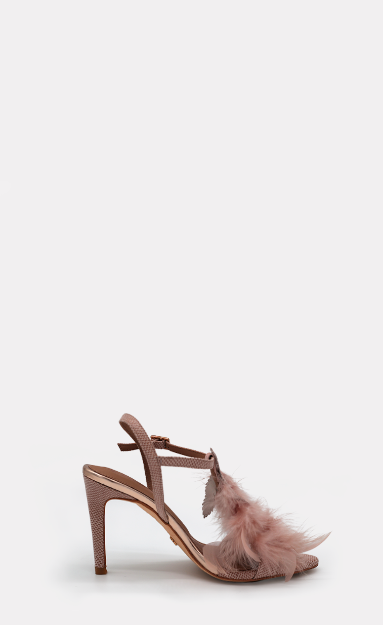 Feather Dream Nude Sandal - BLONDISH